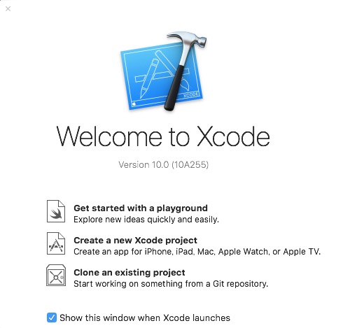 create a new xcode project